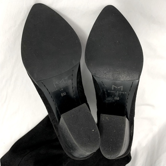 Marc Fisher Faux Suede Block Heel Tall Boots - Picture 3 of 6